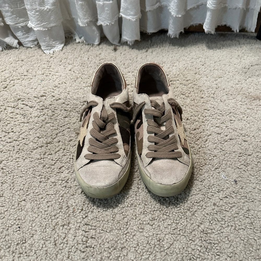 ShuShop Women's Sneakers in Tan and Brown